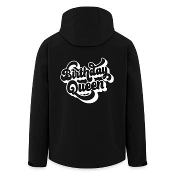 Anniversaire Reine Femmes Fête d’Anniversaire Cadeau - Veste softshell homme en polyester recyclé Stanley/Stella - noir - Dos - AI Model Male 185 light (185cm)