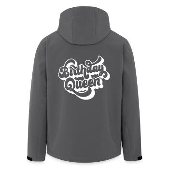 Birthday Queen Women Birthday Party Gift - Men’s Recycled Softshell Jacket by Stanley/Stella - anthracite - Back - AI Model Male 185 light (185cm)