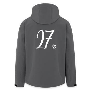 Süße Nummer 27, 27 Jahre alt, Geschenk zum 27. Geburtstag - Recycelte Männer Softshell-Jacke von Stanley/Stella - Schwarz - Hinten - AI Model Male 185 light (185cm)