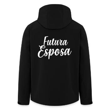 Futura Esposa Engagement Bridal Shower Wedding - Men’s Recycled Softshell Jacket by Stanley/Stella - black - Back - AI Model Male 185 light (185cm)