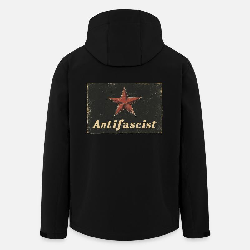 Antifascist Red Star - Men’s Recycled Softshell Jacket by Stanley/Stella - black