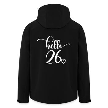 Hello 26 - Süßes Geschenk zum 26. Geburtstag für Frauen - Recycelte Männer Softshell-Jacke von Stanley/Stella - Schwarz - Hinten - AI Model Male 185 light (185cm)
