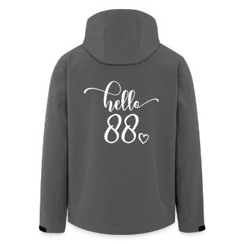 Hallo 88. - Süßes Geschenk zum 88. Geburtstag für Frauen - Recycelte Männer Softshell-Jacke von Stanley/Stella - Schwarz - Hinten - AI Model Male 185 light (185cm)