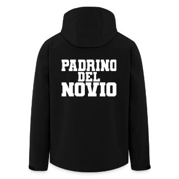 Padrino del Novio Groom's Best Man Wedding Gift - Men’s Recycled Softshell Jacket by Stanley/Stella - black - Back - AI Model Male 185 light (185cm)