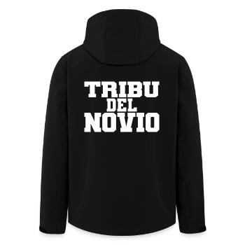 Tribu del Novio Groom's Tribe Wedding Groomsmen - Men’s Recycled Softshell Jacket by Stanley/Stella - black - Back - AI Model Male 185 light (185cm)