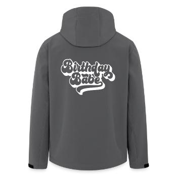 Birthday Babe Matching Group Geburtstagsparty Geschenk - Recycelte Männer Softshell-Jacke von Stanley/Stella - Schwarz - Hinten - AI Model Male 185 light (185cm)