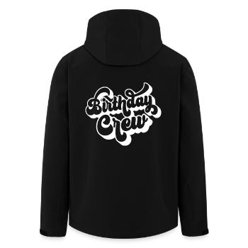 Birthday Crew Matching Group Birthday Party Outfit - Men’s Recycled Softshell Jacket by Stanley/Stella - black - Back - AI Model Male 185 light (185cm)