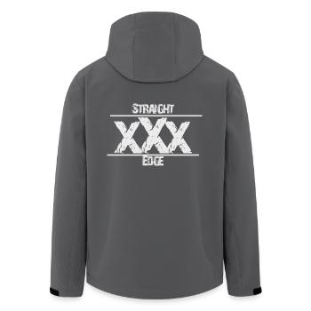 Straight Edge Weiss - Recycelte Männer Softshell-Jacke von Stanley/Stella - Schwarz - Hinten - AI Model Male 185 light (185cm)