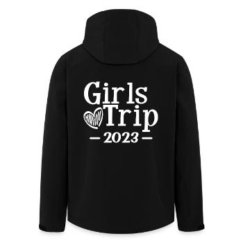 Girl's Trip 2023 Cute Girls Trip Weekend Vacation - Men’s Recycled Softshell Jacket by Stanley/Stella - black - Back - AI Model Male 185 light (185cm)