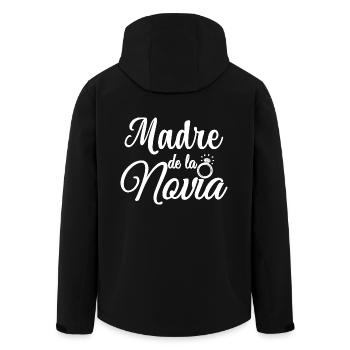 Madre de la Novia Bride's Mother Wedding Gift - Men’s Recycled Softshell Jacket by Stanley/Stella - black - Back - AI Model Male 185 light (185cm)