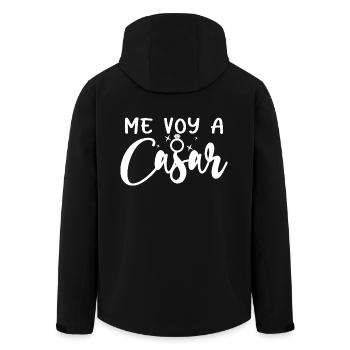 Me Voy A Casar I'm Getting Married Wedding Engaged - Men’s Recycled Softshell Jacket by Stanley/Stella - black - Back - AI Model Male 185 light (185cm)
