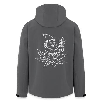 Süßer Zwerg auf fliegendem Hanfblatt - Recycelte Männer Softshell-Jacke von Stanley/Stella - Anthrazit - Hinten - AI Model Male 185 light (185cm)