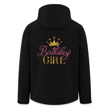 Anniversaire Fille Cool Fête d’anniversaire pour les enfants Filles - Veste softshell homme en polyester recyclé Stanley/Stella - noir - Dos - AI Model Male 185 light (185cm)