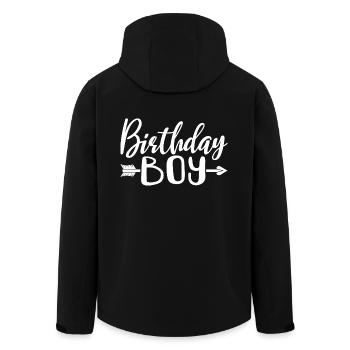 Birthday Boy - Birthday Party Gift For Kids Boys - Men’s Recycled Softshell Jacket by Stanley/Stella - black - Back - AI Model Male 185 light (185cm)