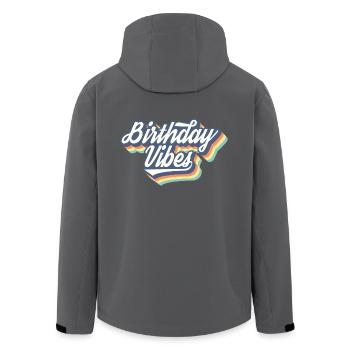 Birthday Vibes Matching Gruppe Geburtstagsparty Geschenk - Recycelte Männer Softshell-Jacke von Stanley/Stella - Schwarz - Hinten - AI Model Male 185 light (185cm)