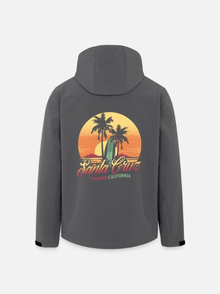 Santa Cruz, California - Men’s Recycled Softshell Jacket by Stanley/Stella - black