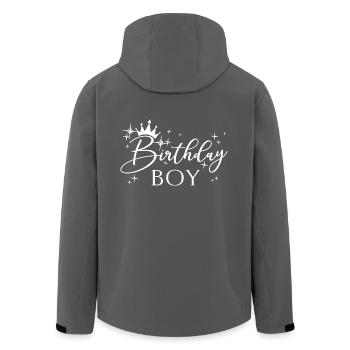 Birthday Boy - Birthday Party Gift For Kids Boys - Men’s Recycled Softshell Jacket by Stanley/Stella - black - Back - AI Model Male 185 light (185cm)