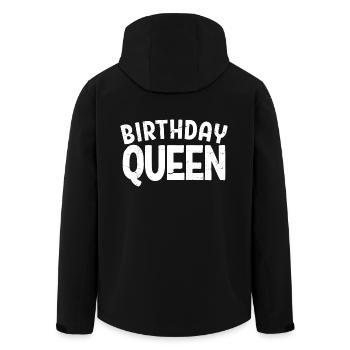 Anniversaire Reine Femmes Fête d’Anniversaire Cadeau - Veste softshell homme en polyester recyclé Stanley/Stella - noir - Dos - AI Model Male 185 light (185cm)
