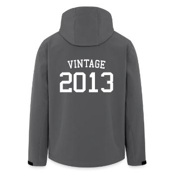 Millésime 2013 - 10 ans, 10e anniversaire enfants - Veste softshell homme en polyester recyclé Stanley/Stella - noir - Dos - AI Model Male 185 light (185cm)