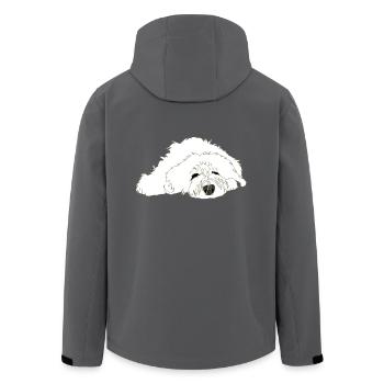 hundemuede - Recycelte Männer Softshell-Jacke von Stanley/Stella - Schwarz - Hinten - AI Model Male 185 light (185cm)