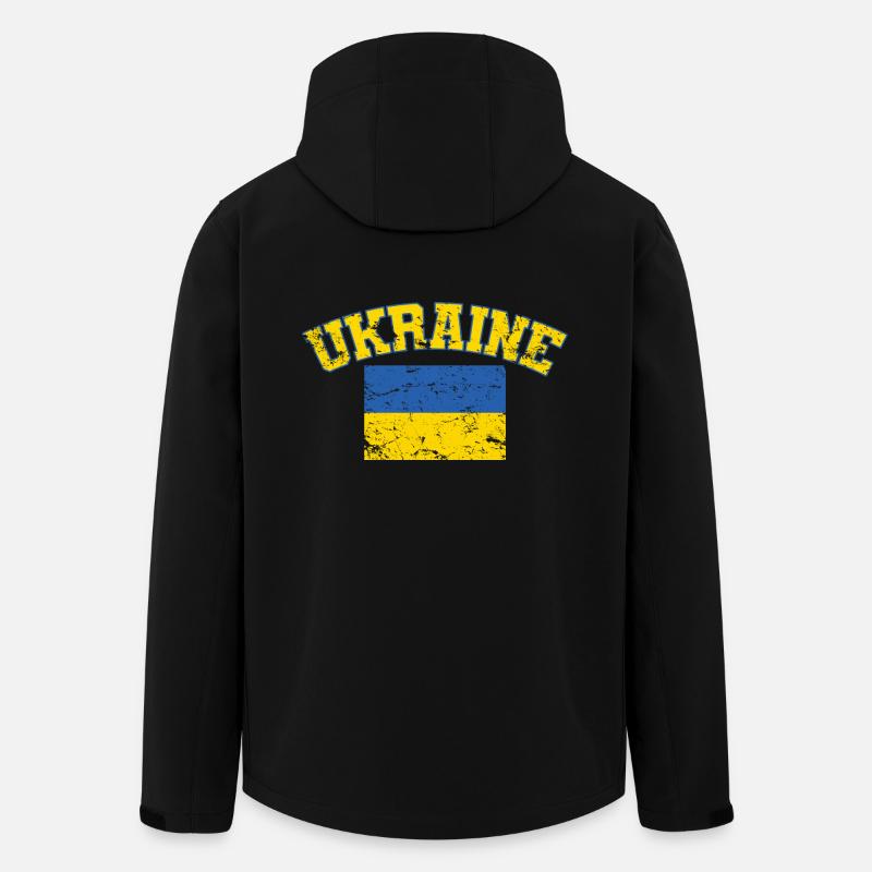Ukraine Drapeau de l’Ukraine - Veste softshell homme en polyester recyclé Stanley/Stella - noir