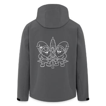 Zwergenfreunde mit Cannabisblatt - Recycelte Männer Softshell-Jacke von Stanley/Stella - Anthrazit - Hinten - AI Model Male 185 light (185cm)