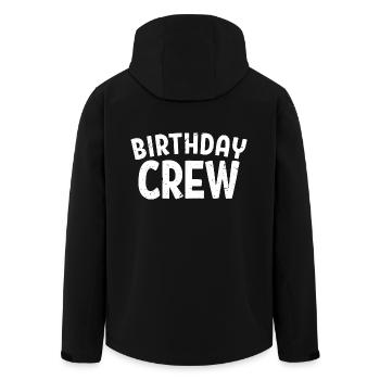 Birthday Crew Matching Gruppe Geburtstagsfeier Outfit - Recycelte Männer Softshell-Jacke von Stanley/Stella - Schwarz - Hinten - AI Model Male 185 light (185cm)