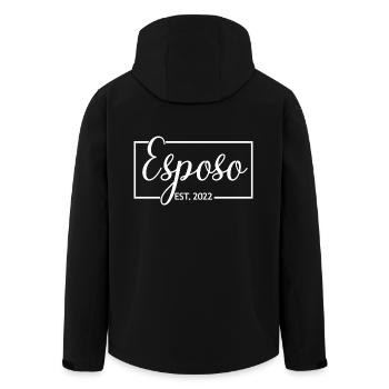 Esposo Est. 2022 Verlobung für die Hochzeit des Bräutigams - Recycelte Männer Softshell-Jacke von Stanley/Stella - Schwarz - Hinten - AI Model Male 185 light (185cm)