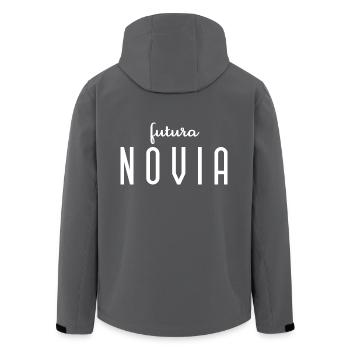 Futura Novia Engagement Bridal Shower Wedding - Men’s Recycled Softshell Jacket by Stanley/Stella - black - Back - AI Model Male 185 light (185cm)