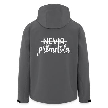 Prometida Fiancée Fiancée Mariage Mariée à être - Veste softshell homme en polyester recyclé Stanley/Stella - noir - Dos - AI Model Male 185 light (185cm)