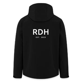 RDH Est. 2023 Registered Dental Hygienist Gift - Men’s Recycled Softshell Jacket by Stanley/Stella - black - Back - AI Model Male 185 light (185cm)