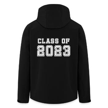 Klasse von 2023 Abschlussfeier Geschenk für ihn und sie - Recycelte Männer Softshell-Jacke von Stanley/Stella - Schwarz - Hinten - AI Model Male 185 light (185cm)