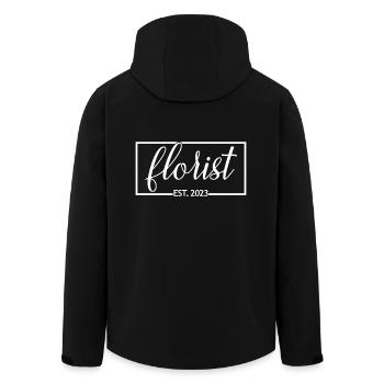 Fleuriste Est. 2023 Fleuriste Diplômé Cadeau Étudiant - Veste softshell homme en polyester recyclé Stanley/Stella - noir - Dos - AI Model Male 185 light (185cm)