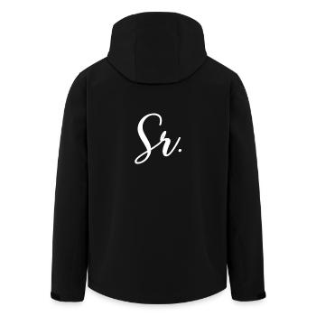 Sr. Engagement Gift Groom To Be Wedding Party - Men’s Recycled Softshell Jacket by Stanley/Stella - black - Back - AI Model Male 185 light (185cm)