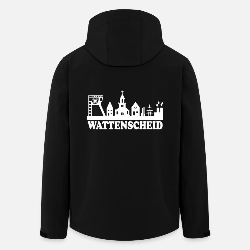 Skyline Wattenscheid - Recycelte Männer Softshell-Jacke von Stanley/Stella - Schwarz