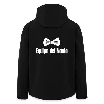 Equipo Del Novio Groom's Team Wedding Groomsmen - Men’s Recycled Softshell Jacket by Stanley/Stella - black - Back - AI Model Male 185 light (185cm)