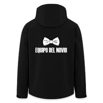 Equipo Del Novio Groom's Team Wedding Groomsmen - Men’s Recycled Softshell Jacket by Stanley/Stella - black - Back - AI Model Male 185 light (185cm)