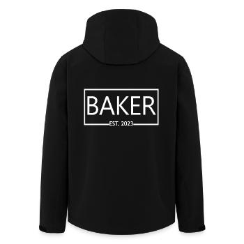 Baker Est. 2023 Graduation Pastry Baking Student - Men’s Recycled Softshell Jacket by Stanley/Stella - black - Back - AI Model Male 185 light (185cm)