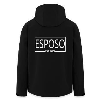 Esposo Est. 2022 Verlobung für die Hochzeit des Bräutigams - Recycelte Männer Softshell-Jacke von Stanley/Stella - Schwarz - Hinten - AI Model Male 185 light (185cm)