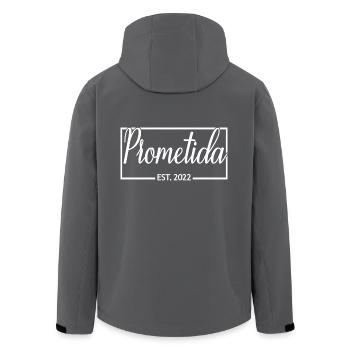 Prometida Est. 2022 Fiancée Fiancée Épouse à être - Veste softshell homme en polyester recyclé Stanley/Stella - noir - Dos - AI Model Male 185 light (185cm)