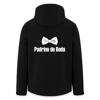 Padrino de Boda, Best Man Bowtie Wedding Groomsmen - Men’s Recycled Softshell Jacket by Stanley/Stella - black - Back - AI Model Male 185 light (185cm)
