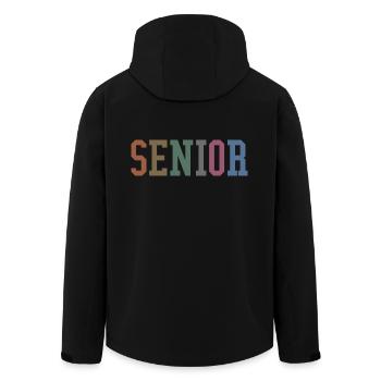 Senior - Student Class Retro Graduation Party Geschenk - Recycelte Männer Softshell-Jacke von Stanley/Stella - Schwarz - Hinten - AI Model Male 185 light (185cm)