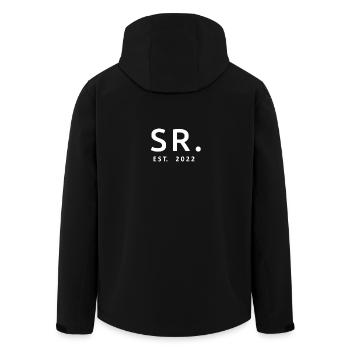 Sr. Est. 2022 Verlobung für die Hochzeitsfeier des Bräutigams - Recycelte Männer Softshell-Jacke von Stanley/Stella - Schwarz - Hinten - AI Model Male 185 light (185cm)