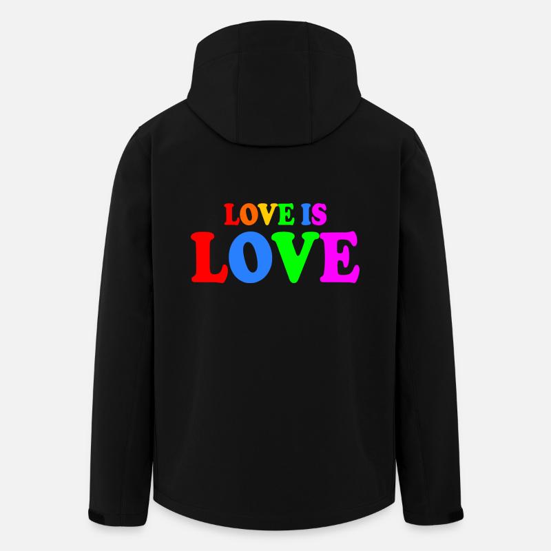 Love is love - Recycelte Männer Softshell-Jacke von Stanley/Stella - Schwarz