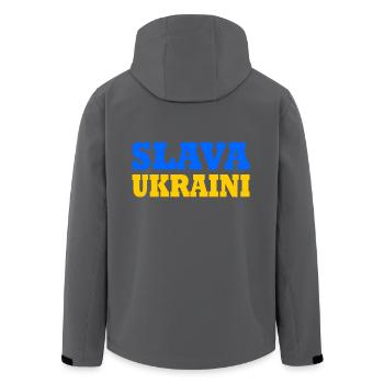 Slava ukraini - Men’s Recycled Softshell Jacket by Stanley/Stella - black - Back - AI Model Male 185 light (185cm)