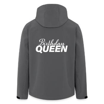Birthday Queen Women Birthday Party Gift - Men’s Recycled Softshell Jacket by Stanley/Stella - anthracite - Back - AI Model Male 185 light (185cm)