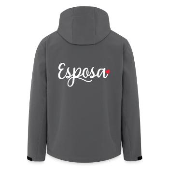 Esposa Cute Wife To Be Bride Couple Wedding Gift - Men’s Recycled Softshell Jacket by Stanley/Stella - black - Back - AI Model Male 185 light (185cm)