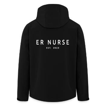 ER Nurse Est. 2023 Graduated Nursing Student - Men’s Recycled Softshell Jacket by Stanley/Stella - black - Back - AI Model Male 185 light (185cm)