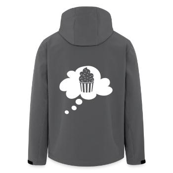 Eis Icecream Wolke Denkblase Sommer Fan Cup Becher - Recycelte Männer Softshell-Jacke von Stanley/Stella - Schwarz - Hinten - AI Model Male 185 light (185cm)