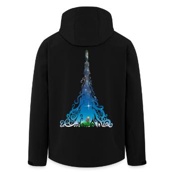 Rocket dreams - Recycelte Männer Softshell-Jacke von Stanley/Stella - Schwarz - Hinten - AI Model Male 185 light (185cm)